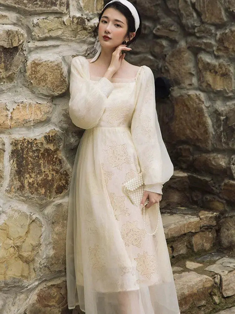 Enchanting Lace Engagement Dress Vintage Charm And Elegance