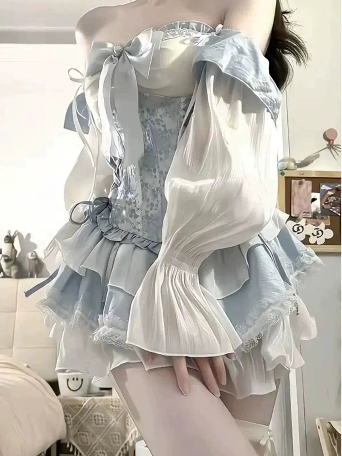 Young Adult Coconut Dopamine Wind Draping Fishbone Fashion
