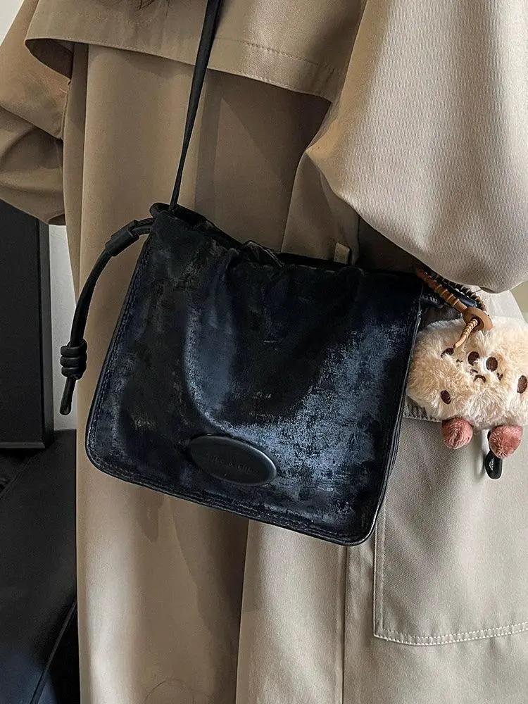 Spring Summer Women's Stylish Korean Crossbody Bucket Bag