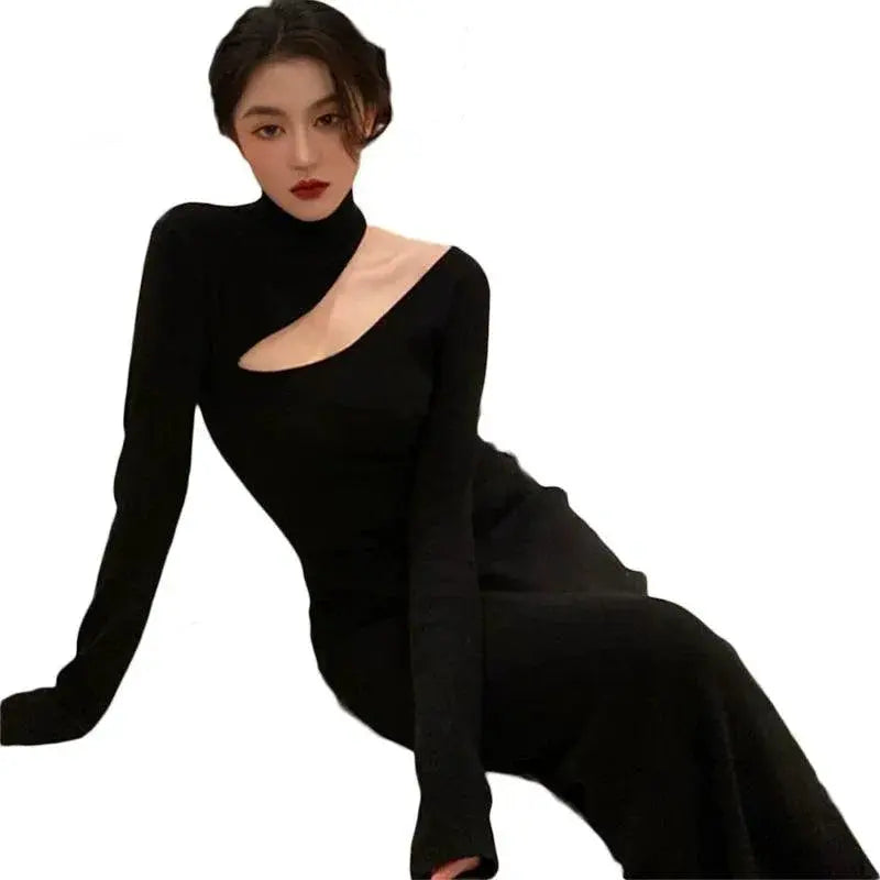 Cashmere Turtleneck Coat Luxury Korean Style Women Fashion