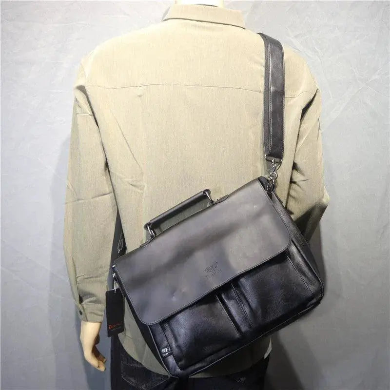 Retro Messenger Bag Japanese Inspired Carryall With Leather