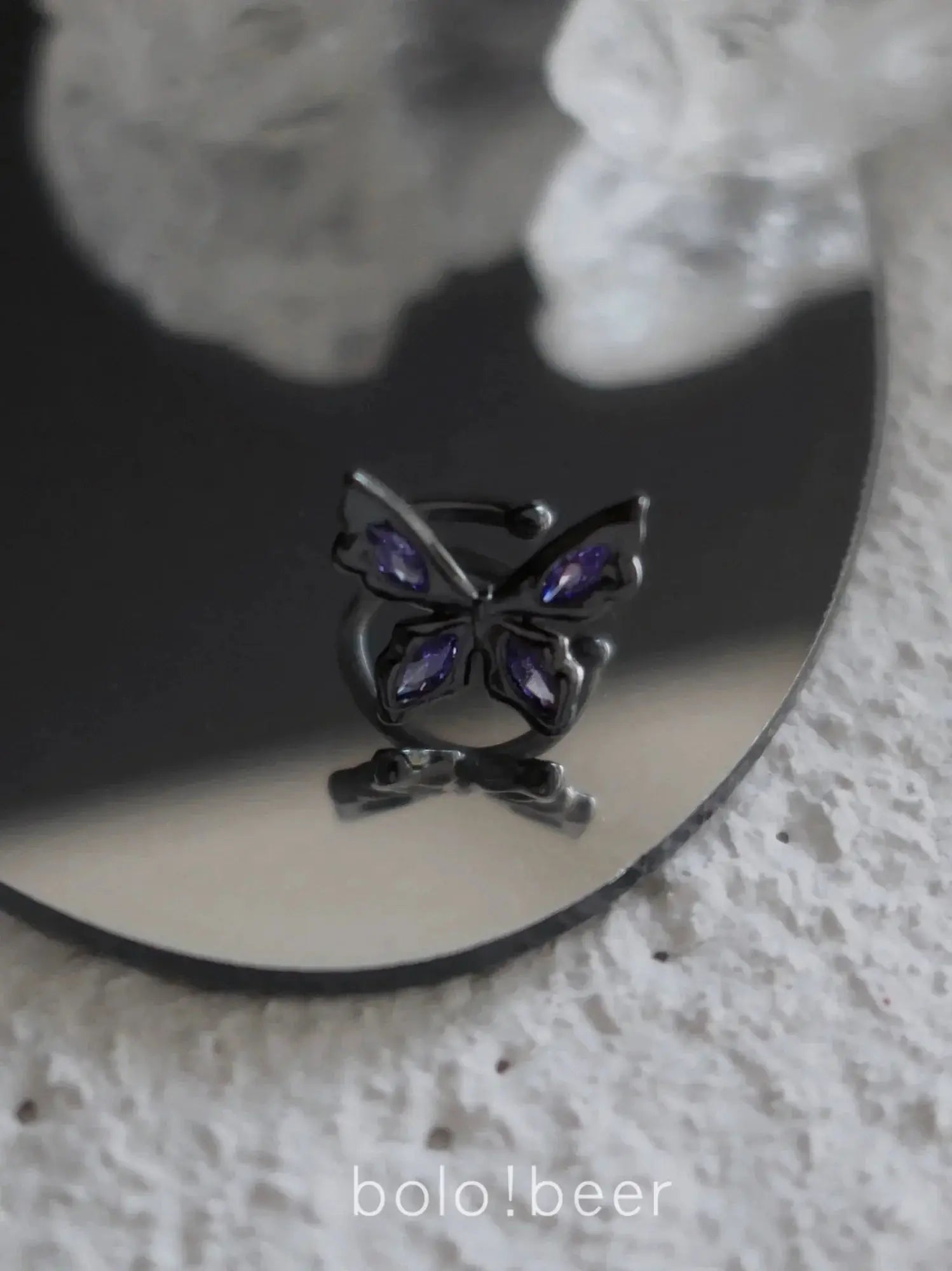 Cold Style Bolo Dark Black Zircon Bow Jewelry For Women