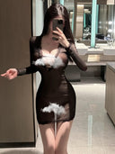 Gegejia Seductive Mesh Sheath Dress Confident Chic Look