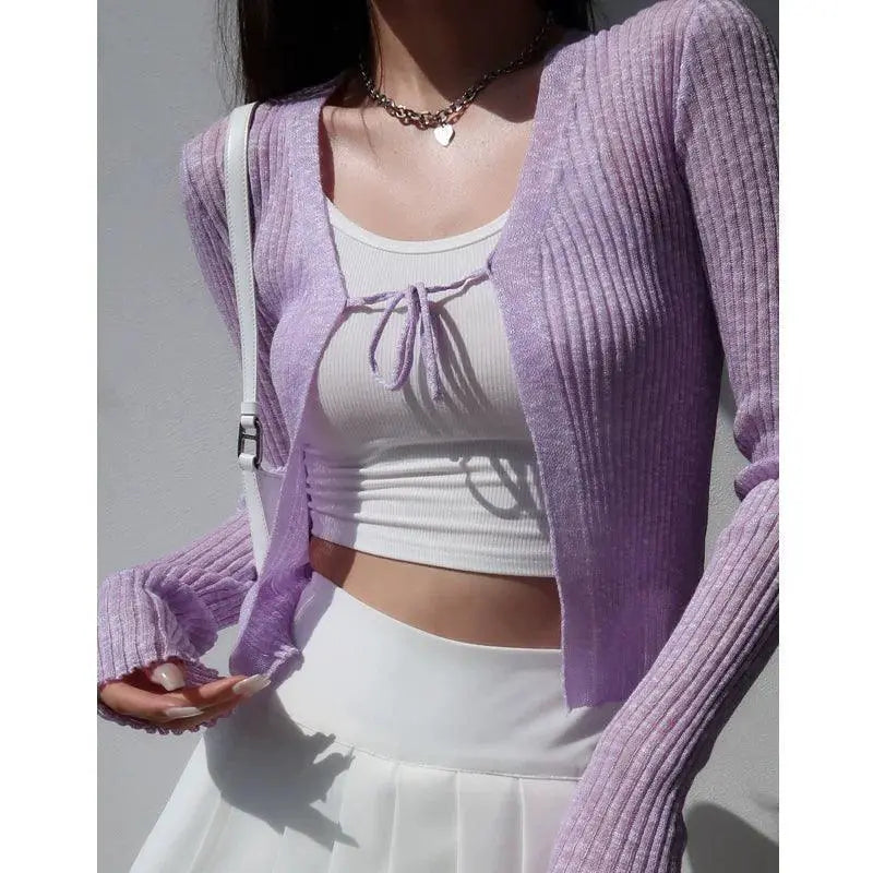 Retro Knit Cardigan Vintage Style Spring Chic Apparel