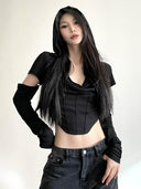 Retro Swing Collar T-shirt for Modern Youth Style Fashion