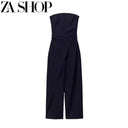 Solid Backless Women's Jumpsuit