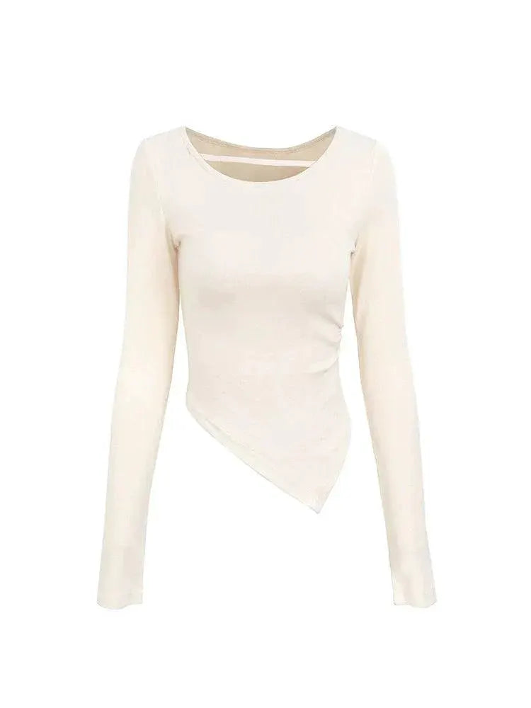 Famouswang V Neck Long Sleeve T Shirt For Women Winter