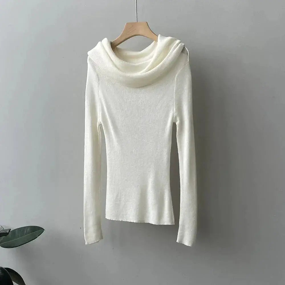 Chic Off Shoulder Sweater Elevate Your Autumn Wardrobe
