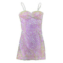 Nightclub Shiny Sundress Gown Sparkling Elegance Dress