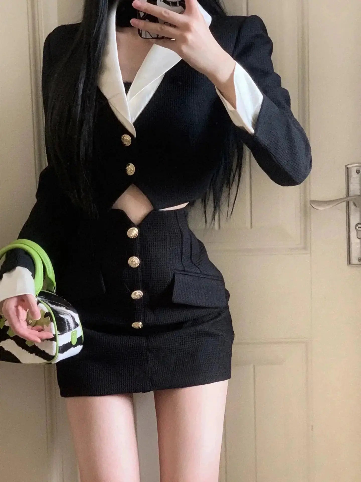 K Drama Womens Suit Jacket Modern Style Statement Chic