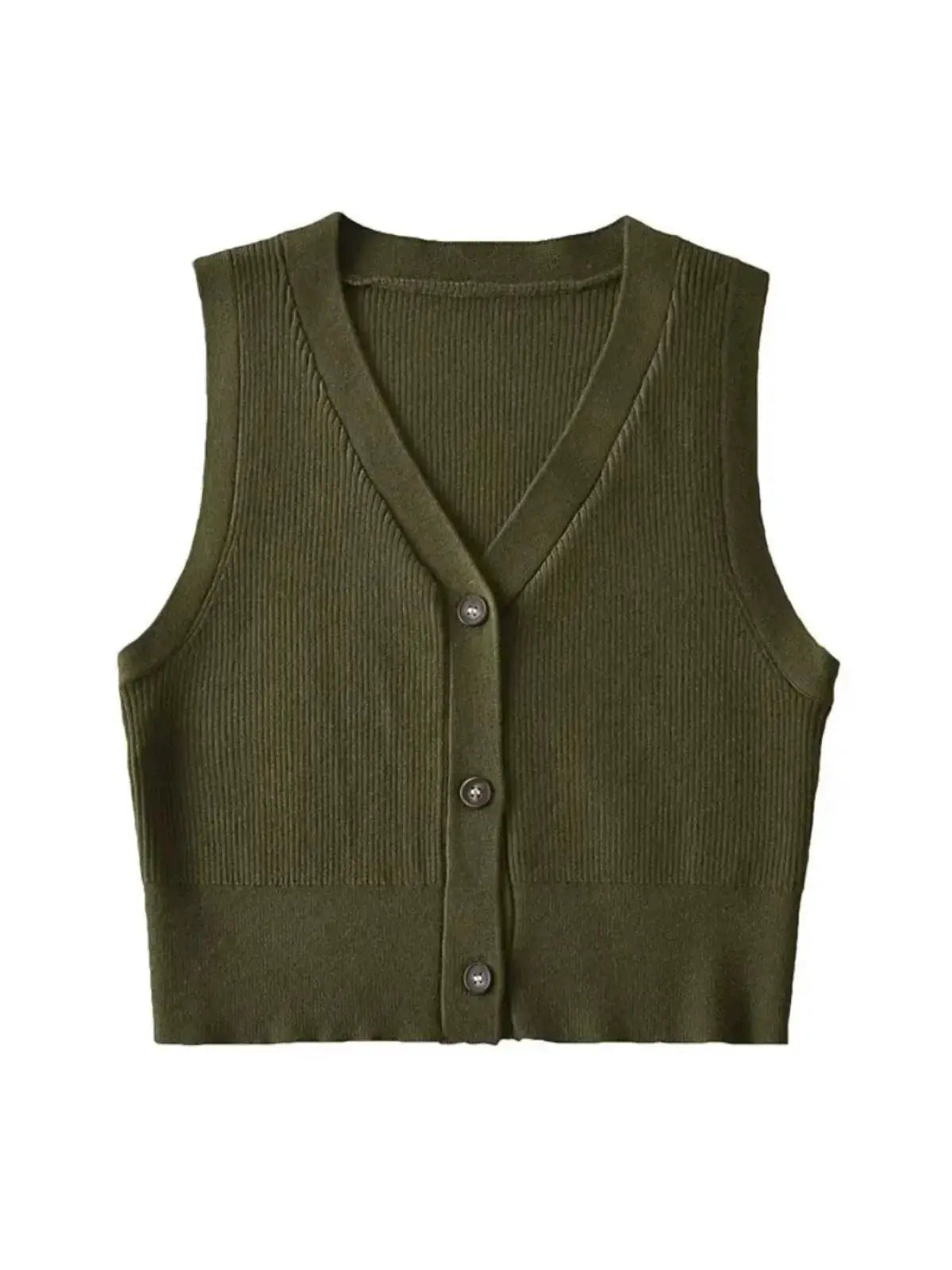 Spring Retro V Neck Vest For Chic Street Style Upgrade