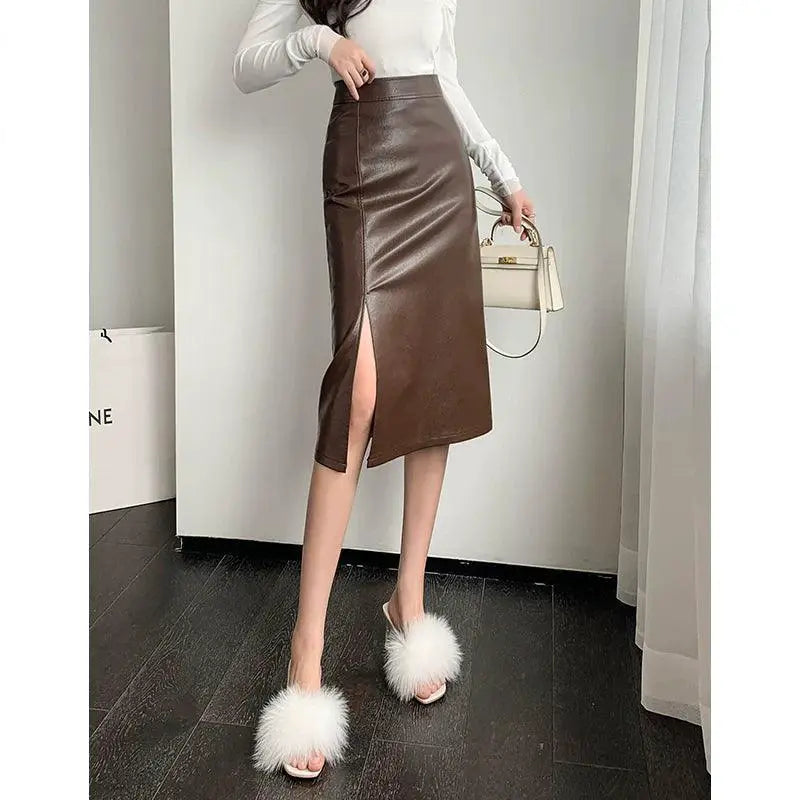 High Waist Leather Skirt Upgrade Your Fall Wardrobe