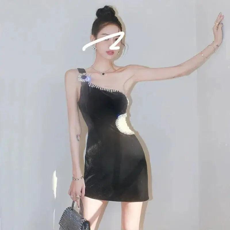 Diamond Diva Mesh Dress Rhinestone Glamour for Summer