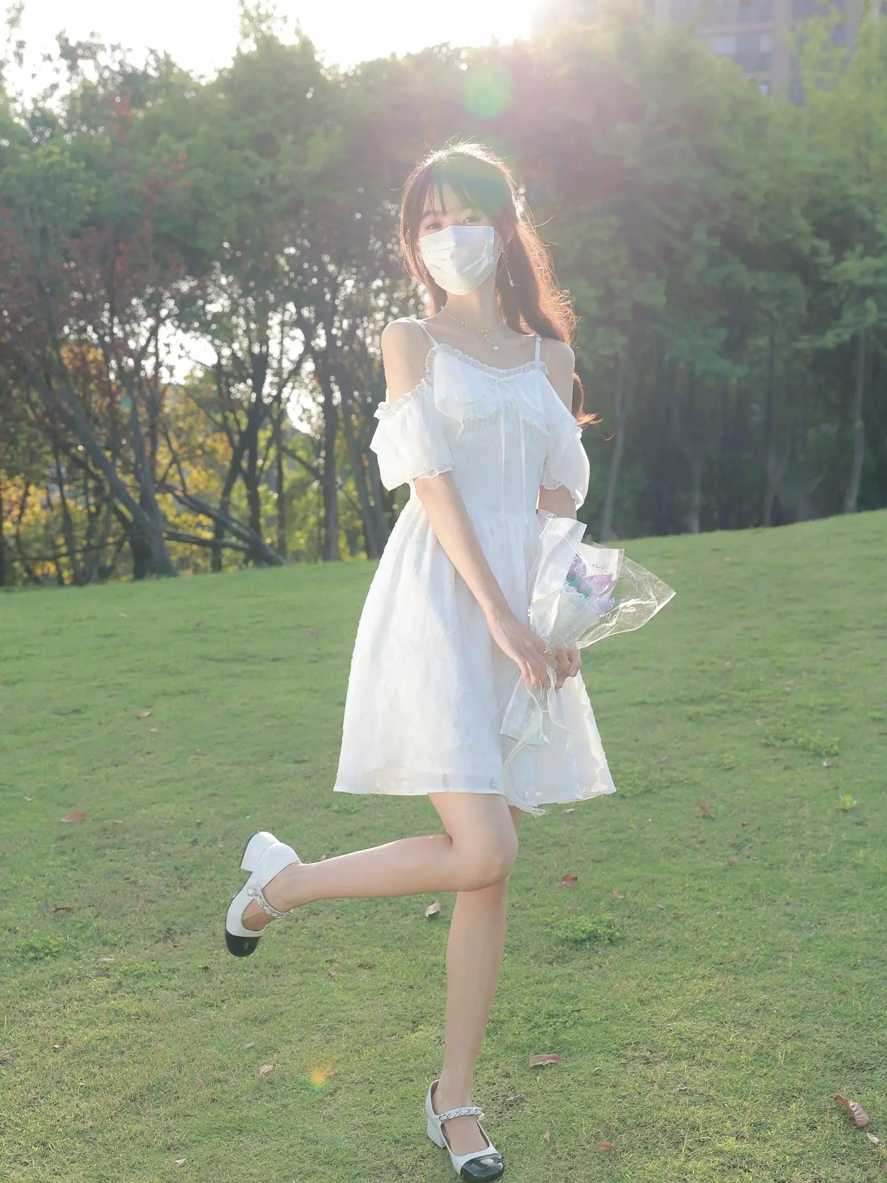 Deer Shell Wind Chimes Skirt Youthful Summer Elegance
