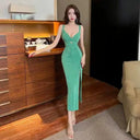 Elegant V-Neck Dress for Women Nights