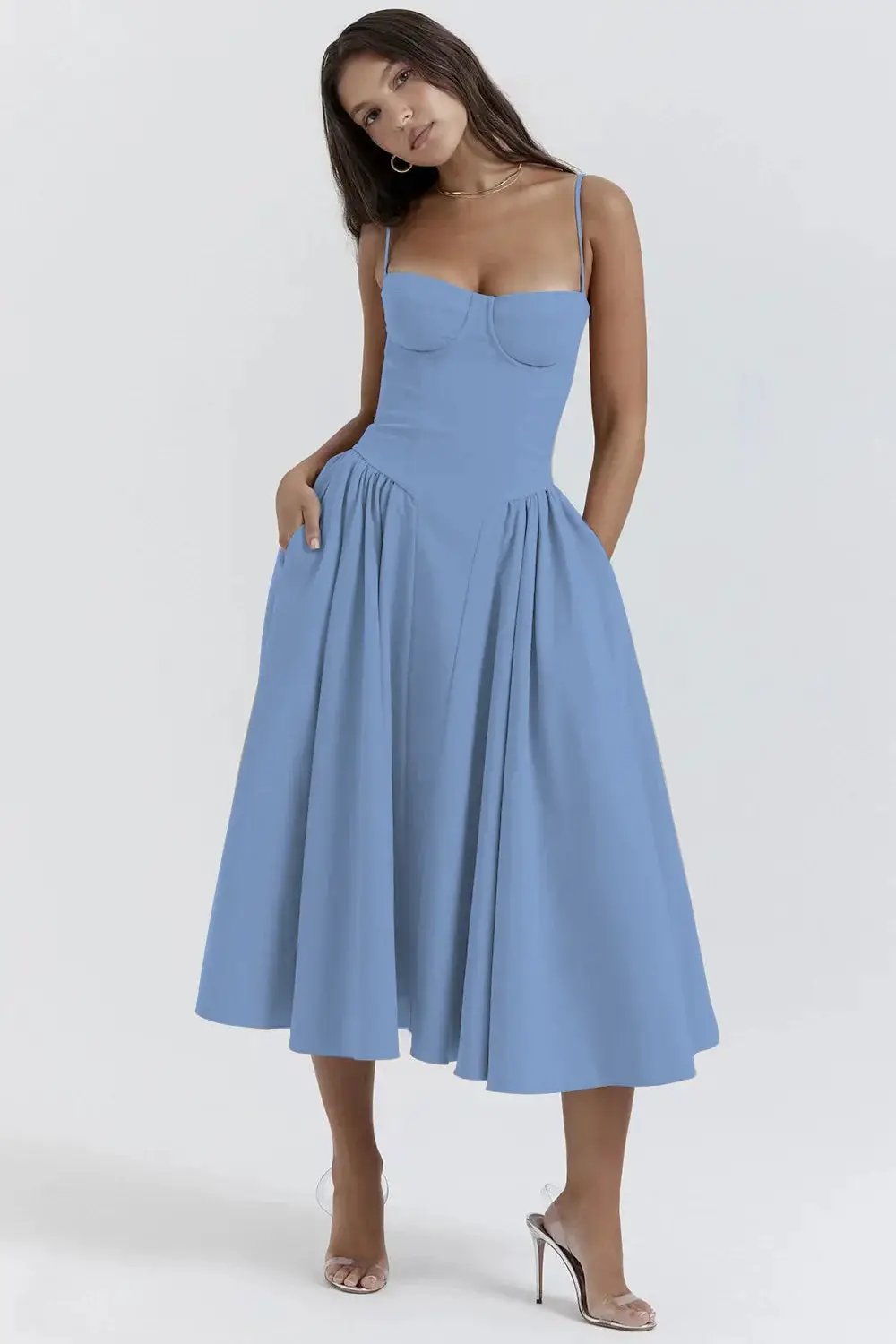 Flattering Wrap Dress for Women, Evening — product view 13