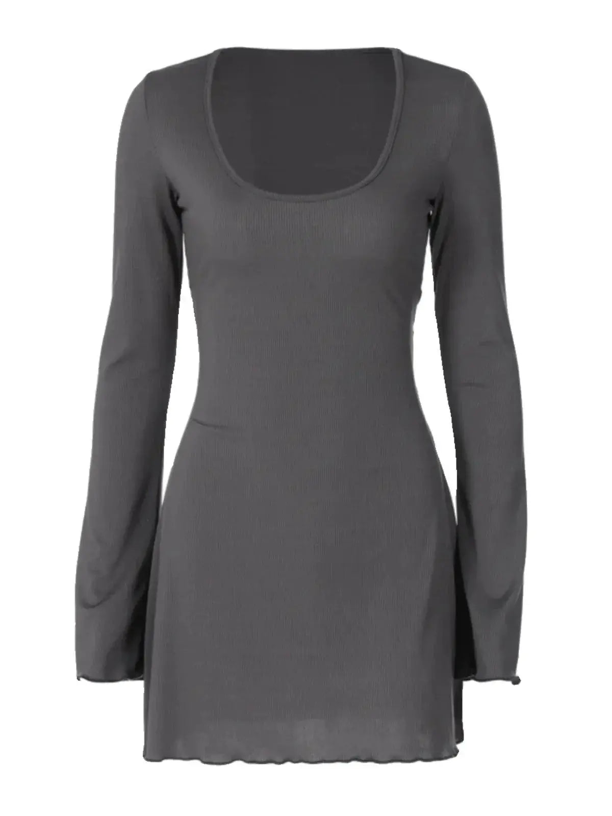 Ahagaga Waist Controlled Square Collar Skirt Elegant Style