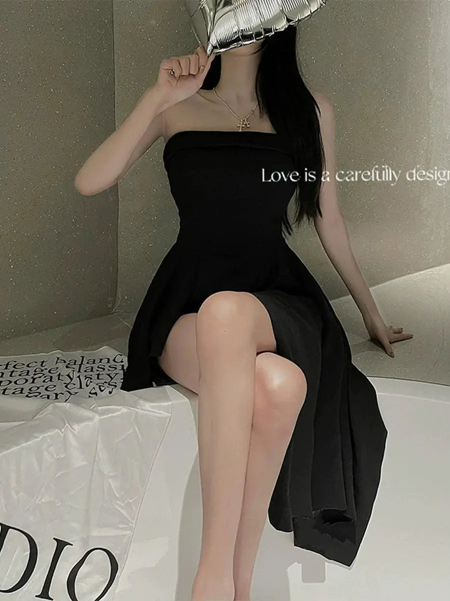 Alluring A Line Skirt And Tube Top Set Korean Chic Fashion