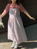 Universe Striped Vest Dress: Galaxy Fashion Elegance