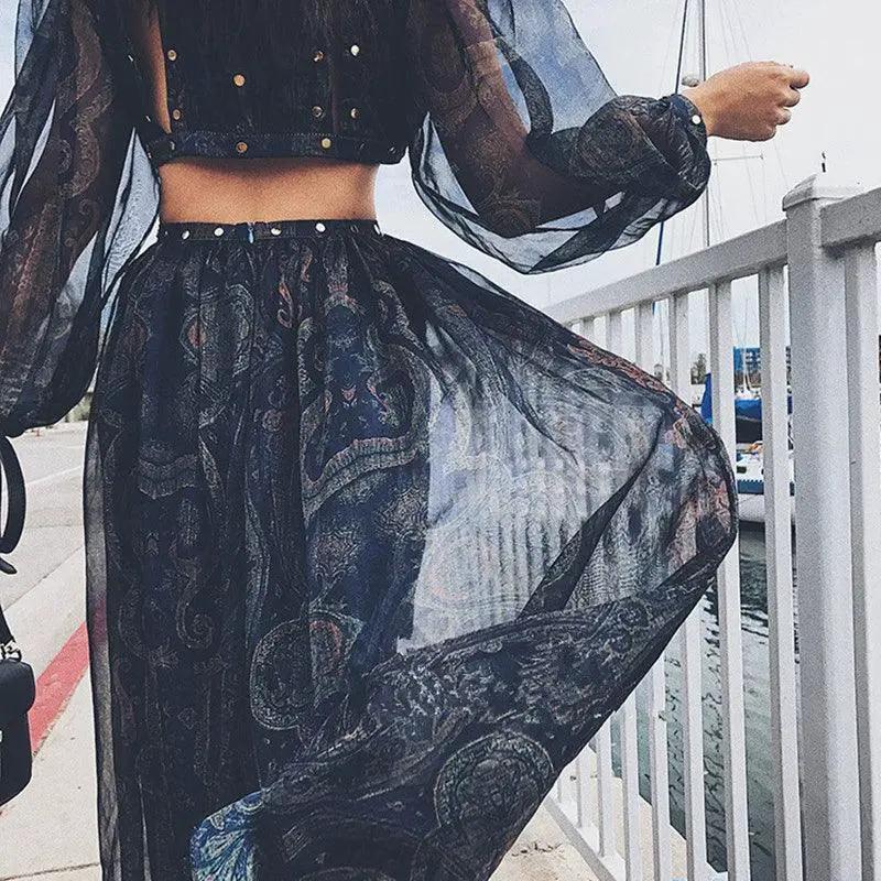 Bohemian Beach Skirt Stylish Seaside Vacation Wear