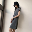 High Waist Korean Cotton Dress Fresh Style Icon Casual Look