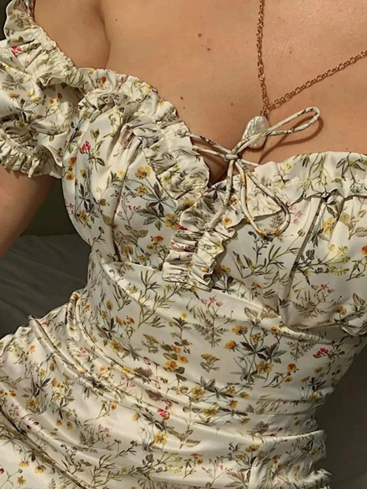 Floral Chic Edgy Split Gown With Unique Design For Women