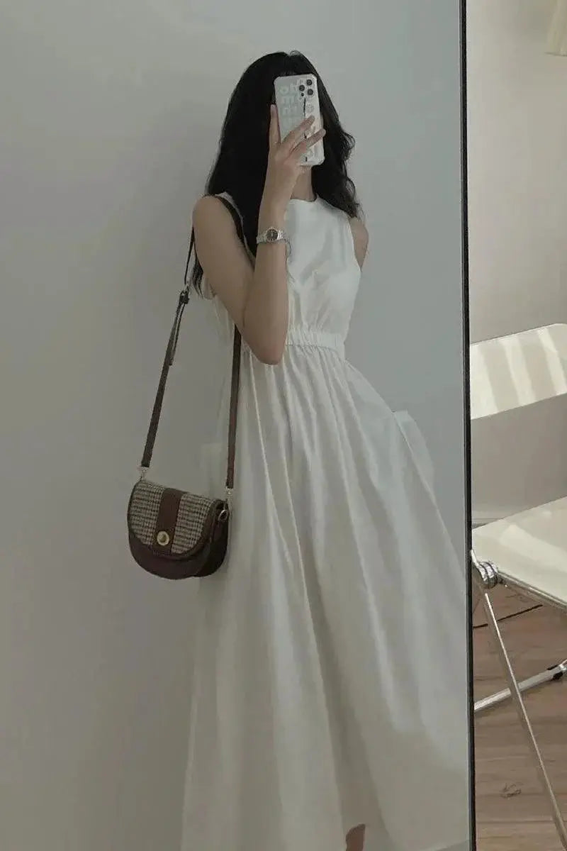Elegant Sleeveless Dress Chic Korean Fashion Statement