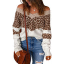 Fashion Fashion Sexy Off-the-Shoulder Knitting Pullover 2024