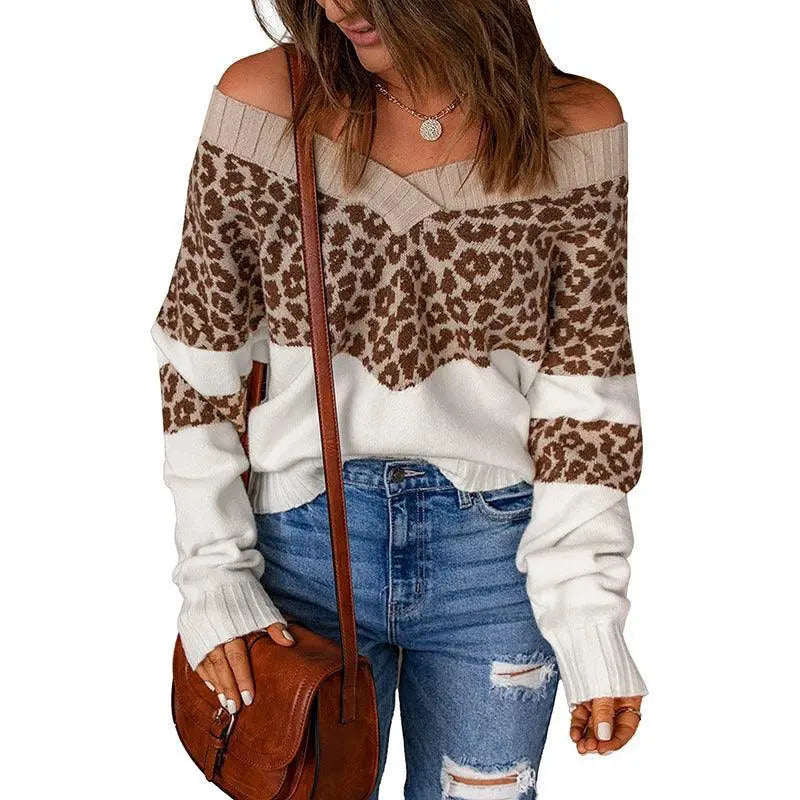 Sexy Off Shoulder Knit Pullover 2024 Fashion Knitwear