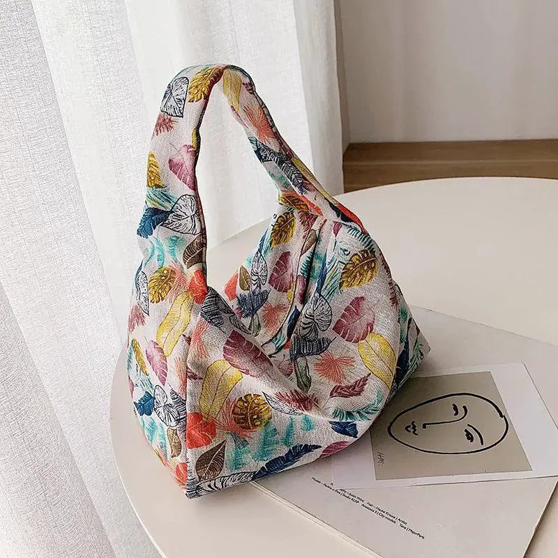 Retro Cotton Lunch Bag Canvas Tote For Foodies And Fans