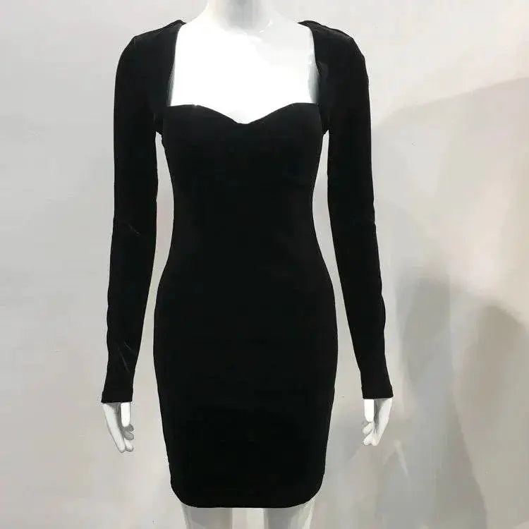 Retro Velvet Dress Sophisticated Chic Attire In 3 Colors