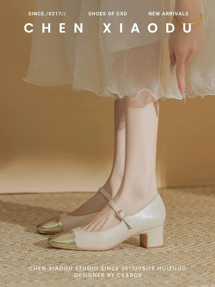 Elegant French Inspired Mid Heel Bridesmaid Shoes Cheongsam