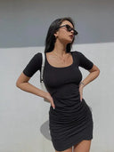 Elegant Pleated Dress For Women Summer