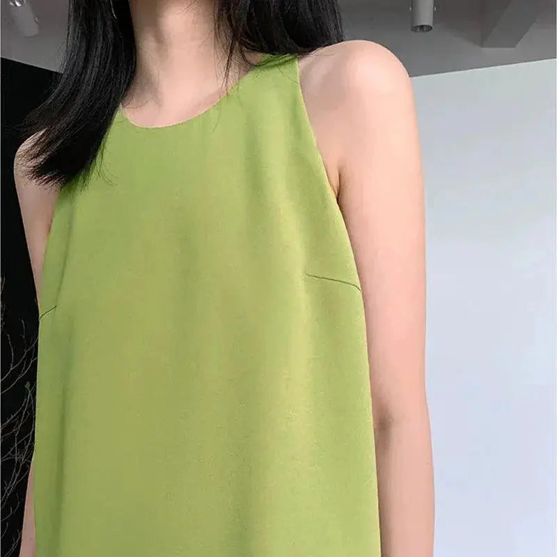 Pure Color Off Shoulder Dress Versatile Summer Chic Style