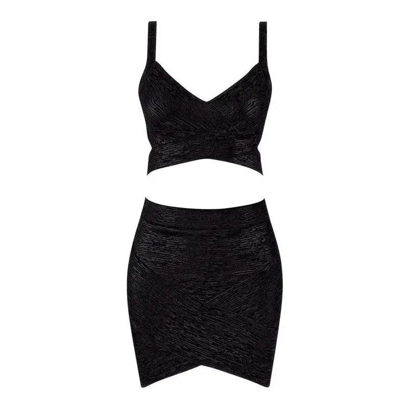 Golden V Neck Halter Dress For Summer Trendsetters