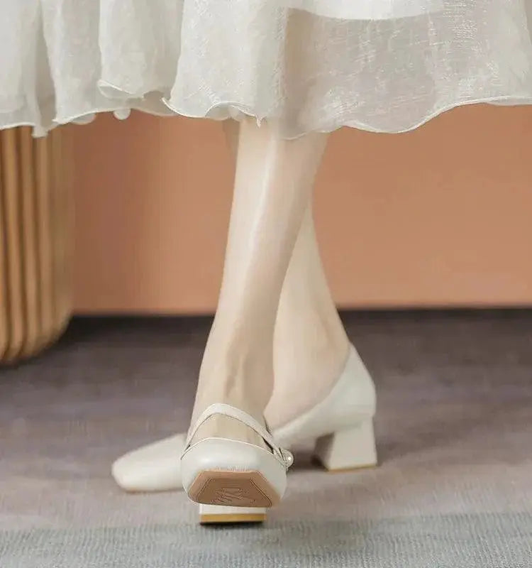 Mary Jane Retro Strap Shoes Han Chinese Style Elegance
