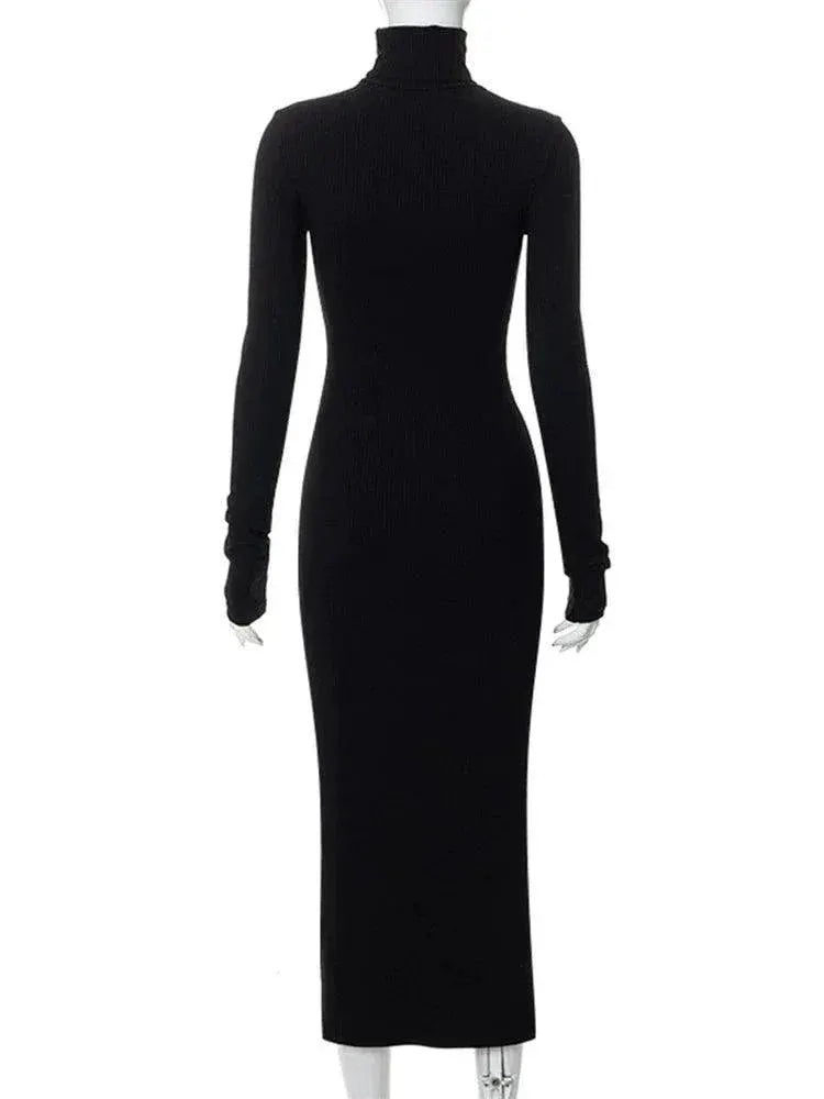 Ahagaga Long Sleeve Dress Chic Fall Winter Fashion Essential