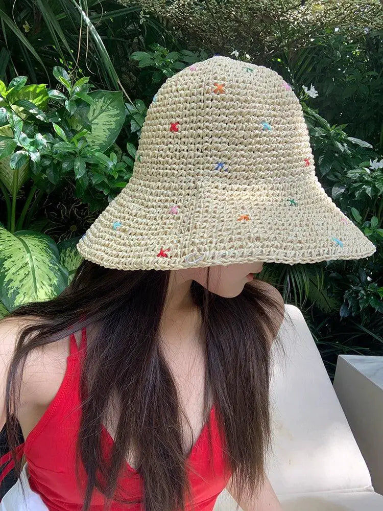 Sun Hat Niche Style Color Women Summer Outdoor Straw Hat
