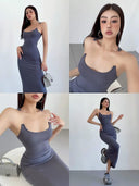 Invisible Fishing Line Summer Sling Dress Sultry Elegance