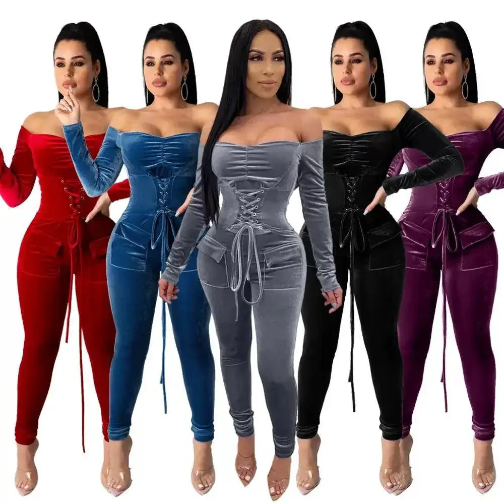 Sleek Slash Neck Jumpsuit Chic And Sexy Womens Romper