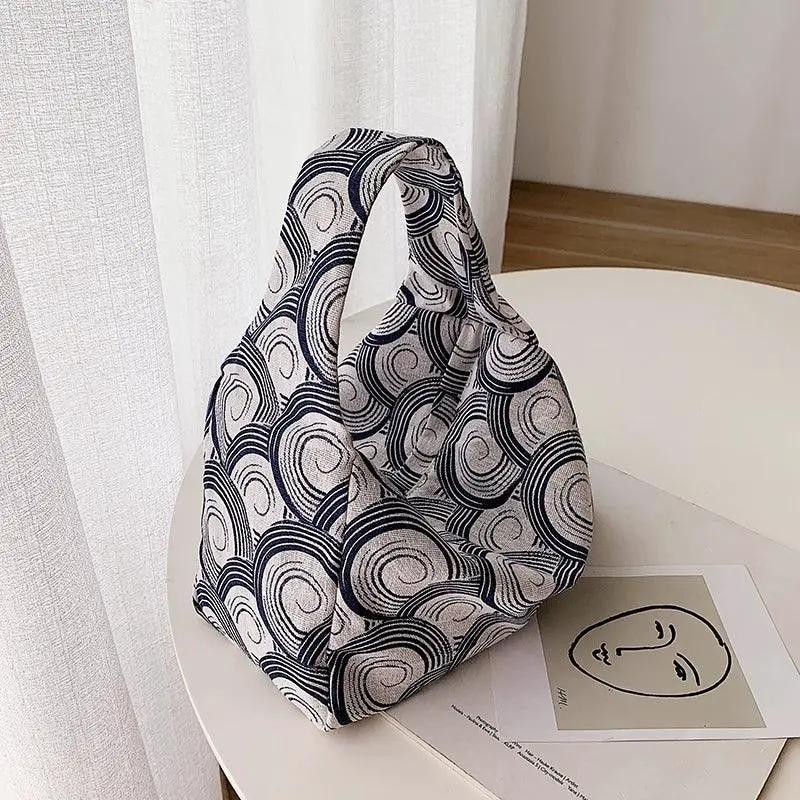 Retro Cotton Lunch Bag Canvas Tote For Foodies And Fans