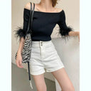 Breathable Off Shoulder Top Women Casual