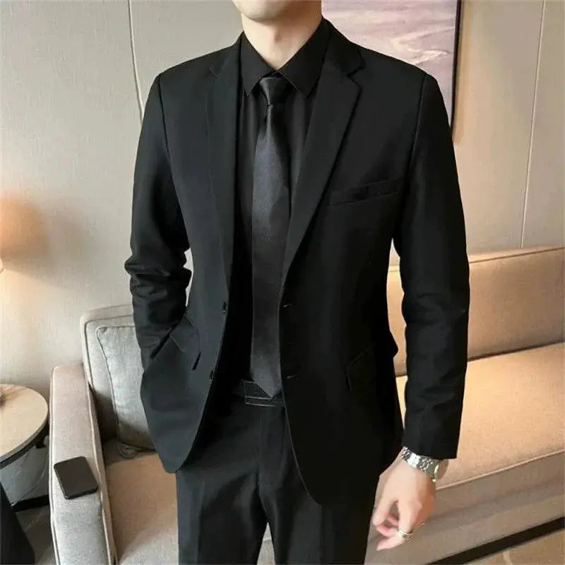 Lightly Mature Casual Groomsman Suit Plus Size Attire