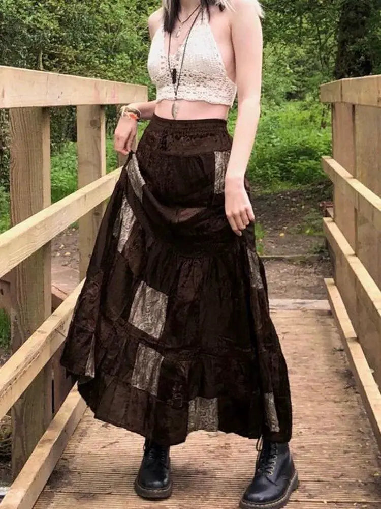 Y2K Boho Party Pleated Skirts For Stylish Spring Fashion