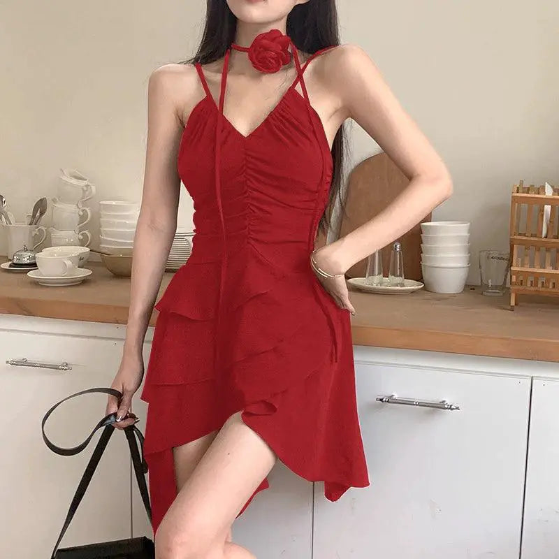 Girlsat18 Black Sexy Sling Dress For Stylish Young Women