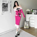 OurLume Fur Collar Dress Set Party Ready
