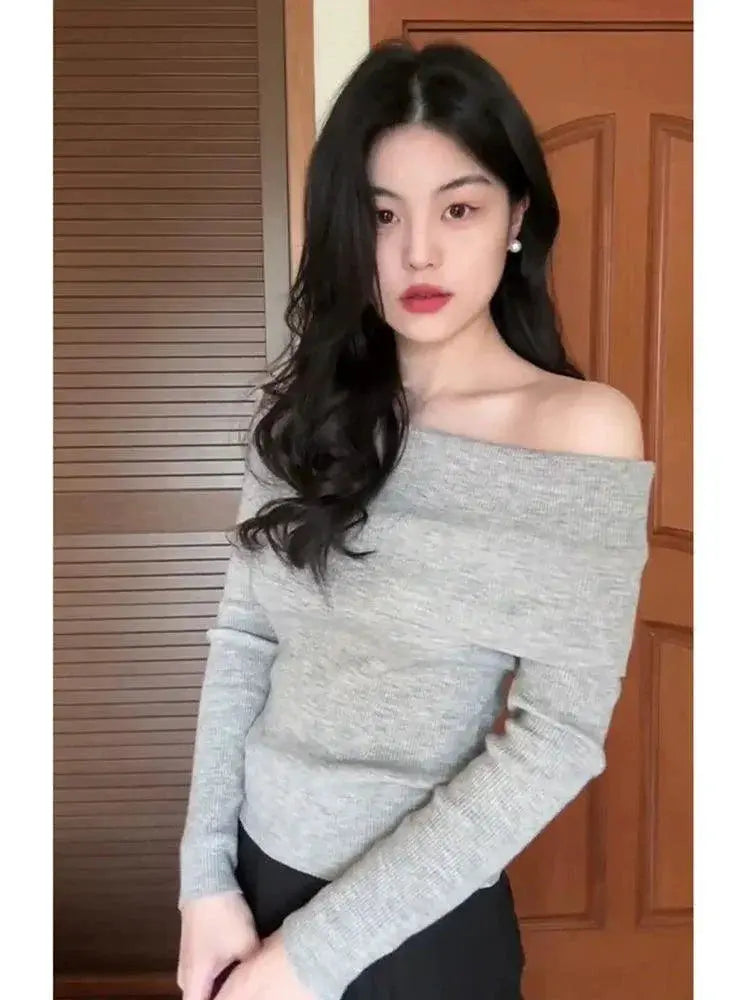 Off Shoulder Knit Sweater For Women Chic And Comfy