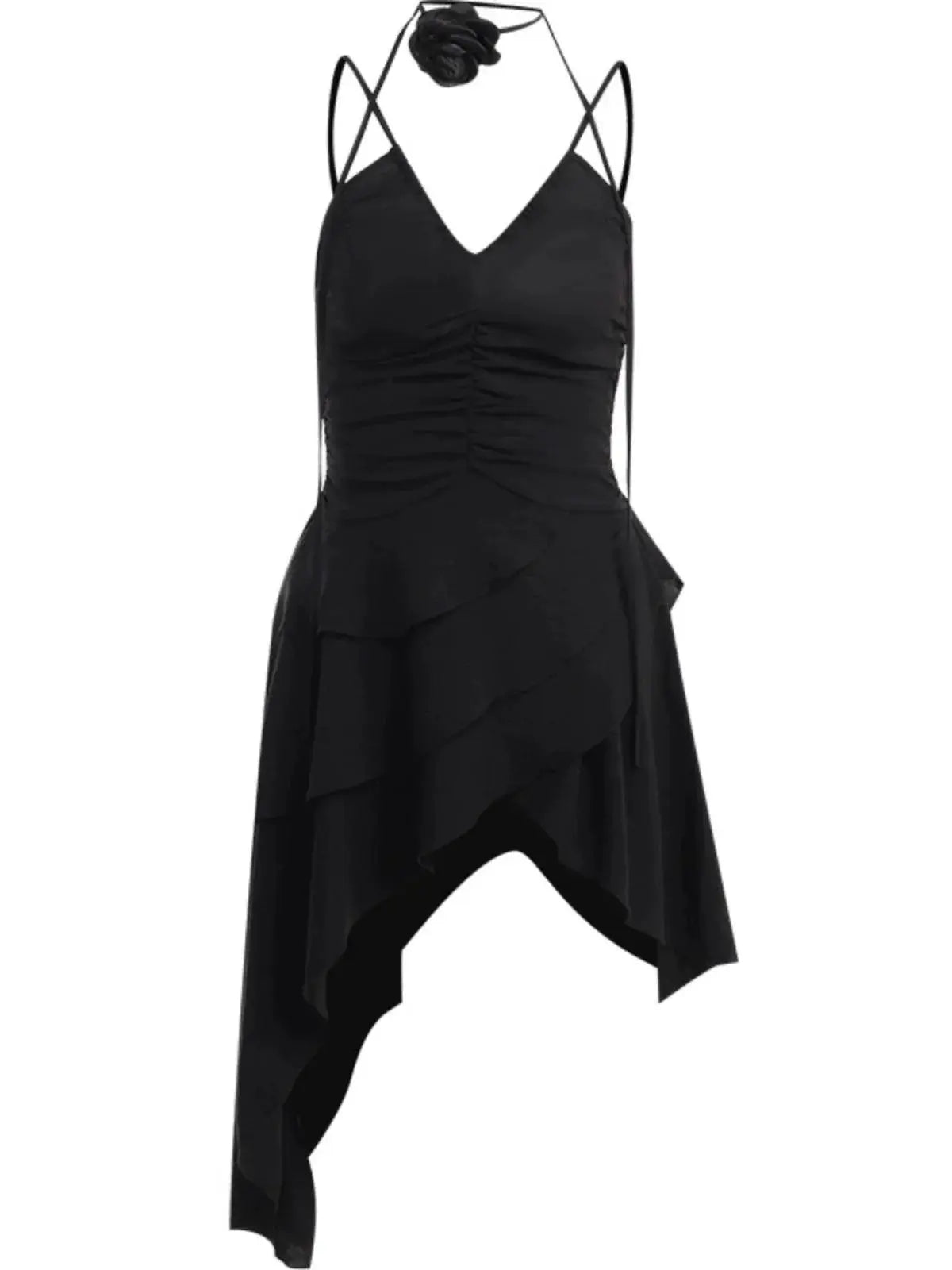 Girlsat18 Black Sexy Sling Dress For Stylish Young Women