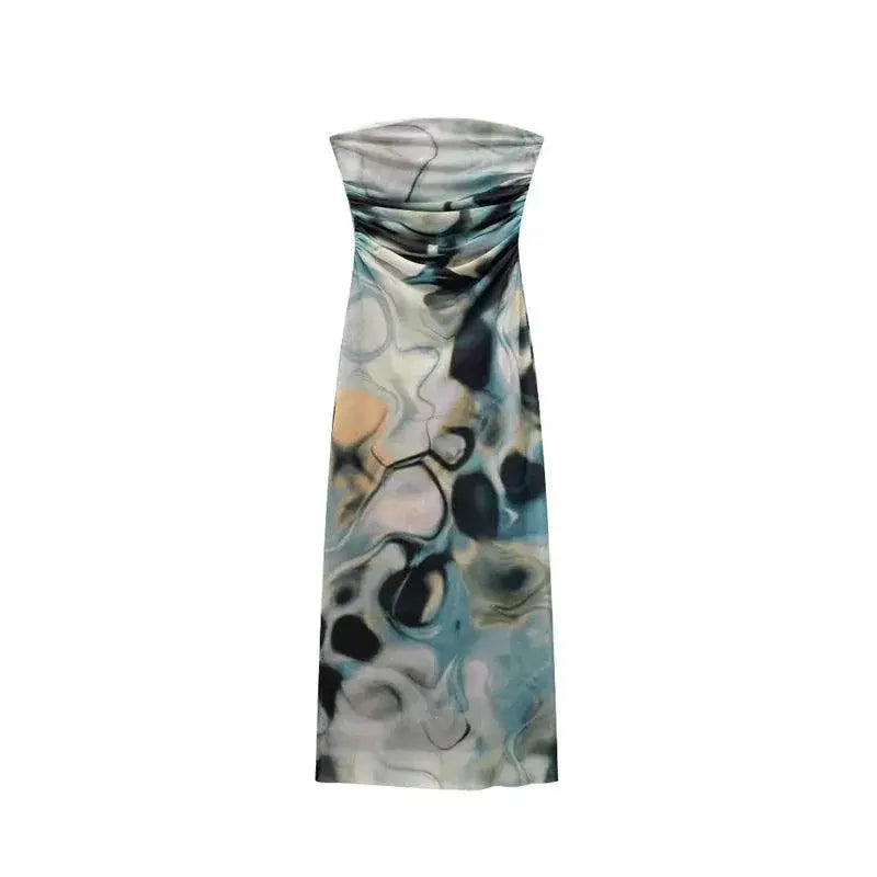 Elegant Floral Sleeveless Dress For Chic Summer Fashion