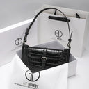 Luxurious Crocodile Leather Shoulder Bag Chic Messenger 2023